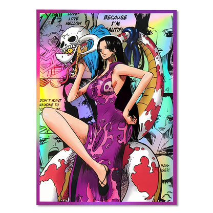 60Pcs 67x92mm Anime One Piece Card Sleeves Ace Luffy Zoro Shanks Empress Nami OPCG PTCG /MTG/PKM Trading Cards Protector Case