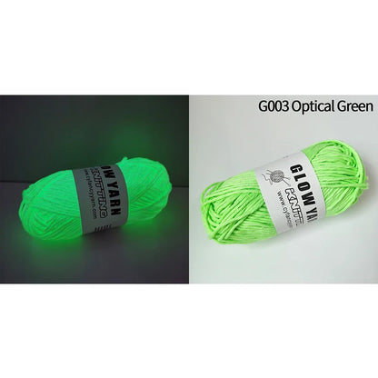 2023 Novel Functional Yarn Glow In The Dark Polyester Luminous Chunky Yarn 2mm for Hand Knitting Carpet Sweater Hat Wool Yarn