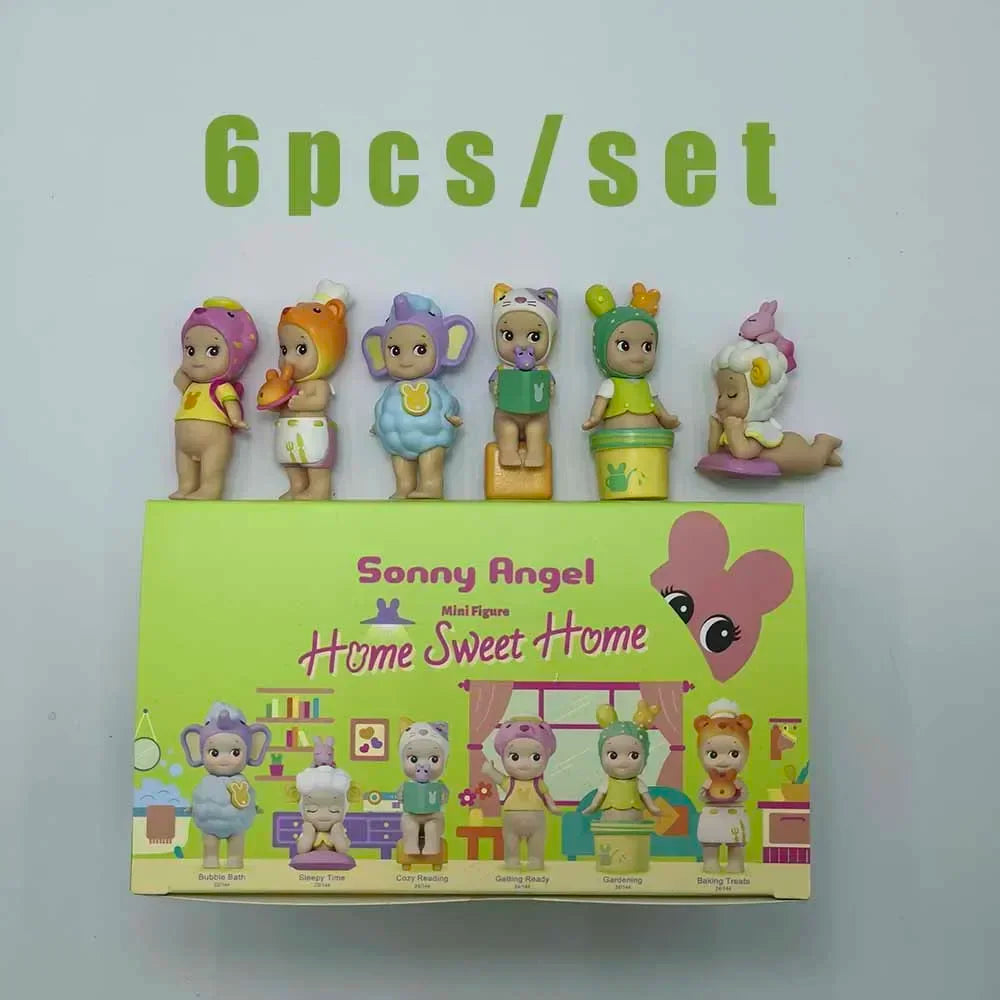 Sonny Angel Mini Figure Home Sweet Home Series Blind Box  Model Anime Doll Desktop Ornament Decor Toy Girl Birthday Gift