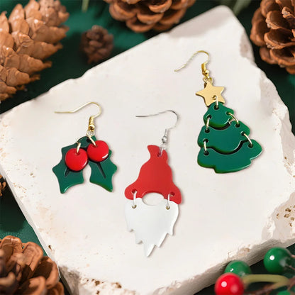 Christmas Silicone Resin Earring Molds with Holes Jewelry Pendant Mold Halloween DIY Ornaments Bracelet Gifts Macking Mould Kit