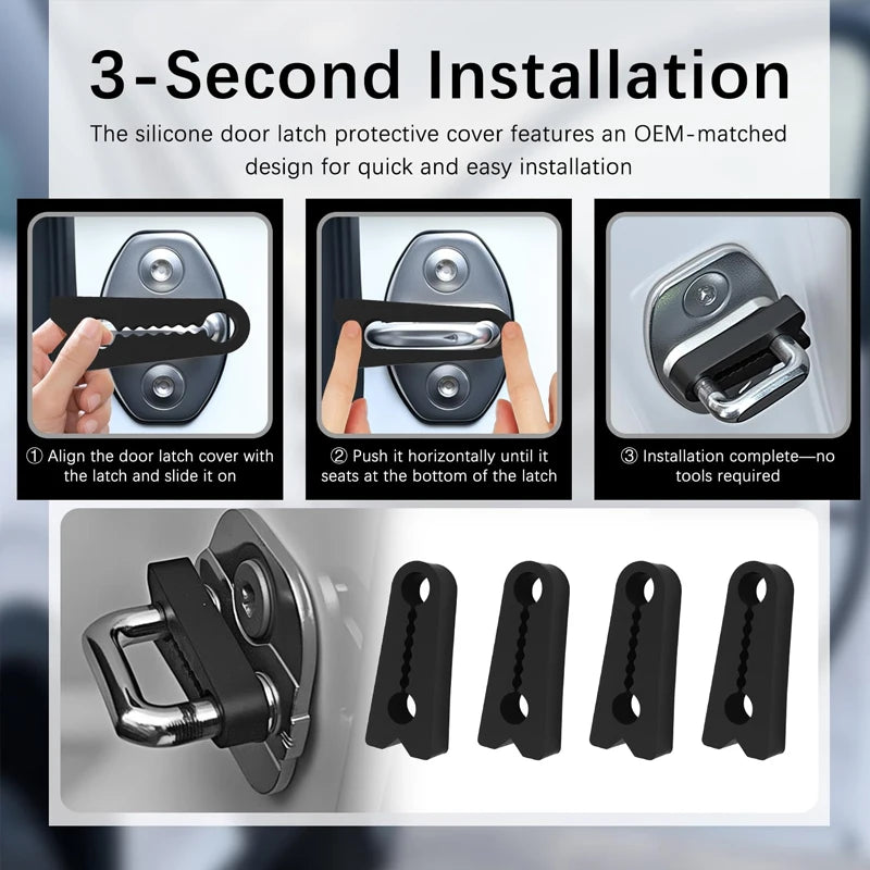 4/8pcs Car Door Shock Absorber Universal Car Door Buckle Soundproof Deadener Damper Cushion Anti-Vibration Buffer Pad