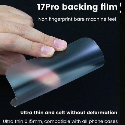 NNBILI 2pcs/Set Matte Base Lens Film + Matte PET Back Film For IPhone 17 Pro Max/17 Pro/17 Phone Accessories Minimalist Design