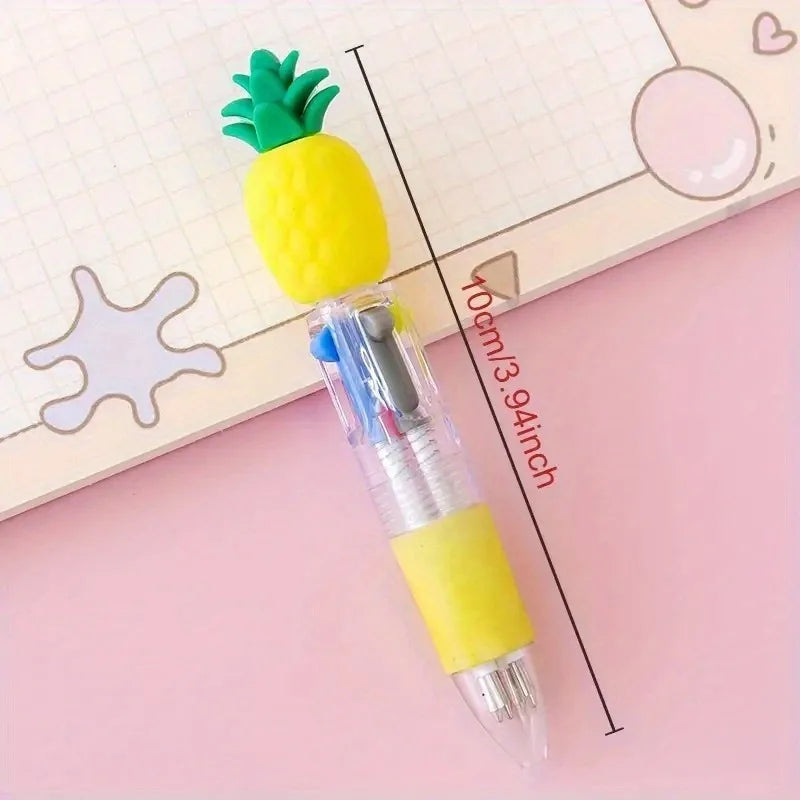 5-20Pcs/Lot Cute Cartoon 4 Color Mini Ballpoint Pen KawaiiUnicorn Flamingo Retractable Stationery Gift SchooOoffice Supplies