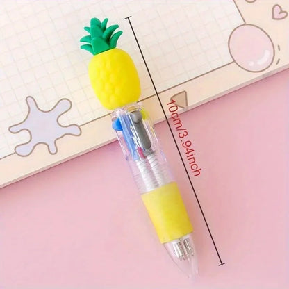 5-20Pcs/Lot Cute Cartoon 4 Color Mini Ballpoint Pen KawaiiUnicorn Flamingo Retractable Stationery Gift SchooOoffice Supplies