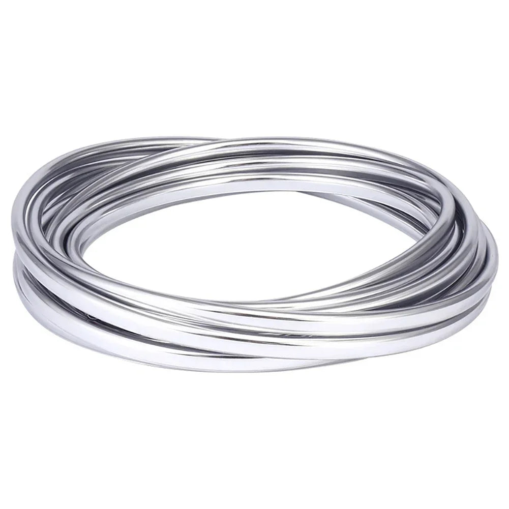 2/5/10M Chrome Car Door Edge Protection Strip Auto Door Anti Collision Strip Door Moldings Trim Adhesive Scratch Protector