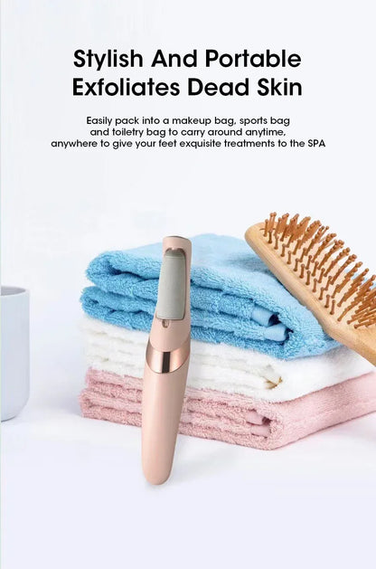 NEW in USB Electric Dead Skin Pedicure Automatic Foot Grinder Rechargeable Roller Feet Pedicure Tool with Removable Roller Heads