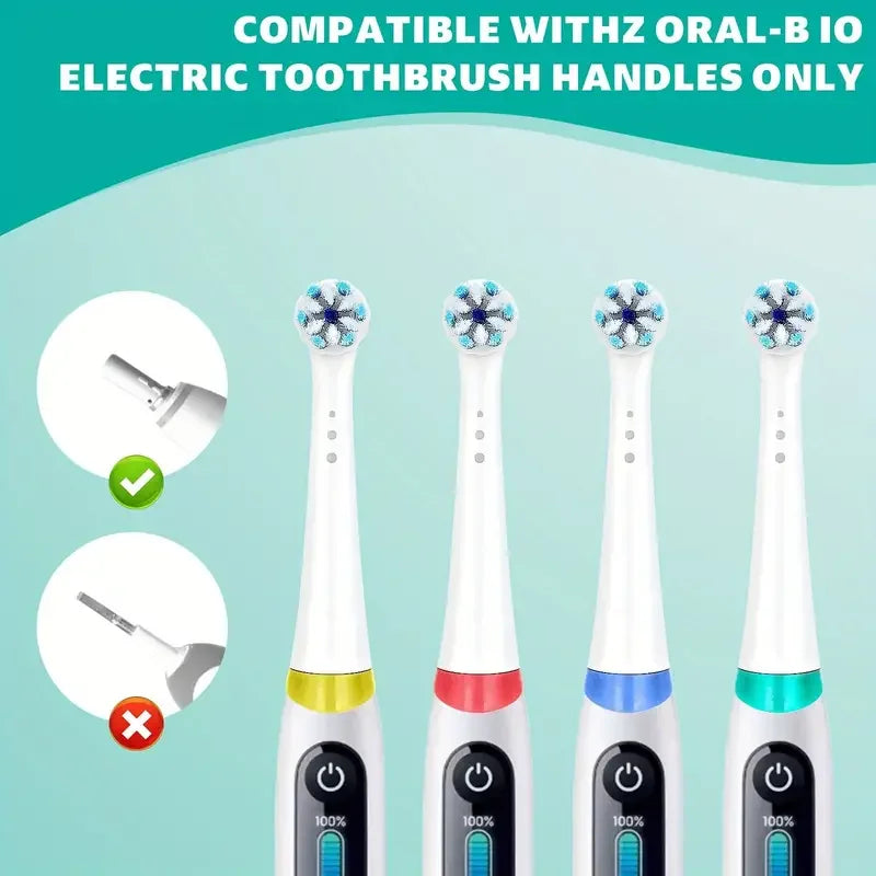 4/8pcs Replacement Brush Heads Compatible with Oral-B iO 3/4/5/6/7/8/9/10 Series Electric Toothbrush