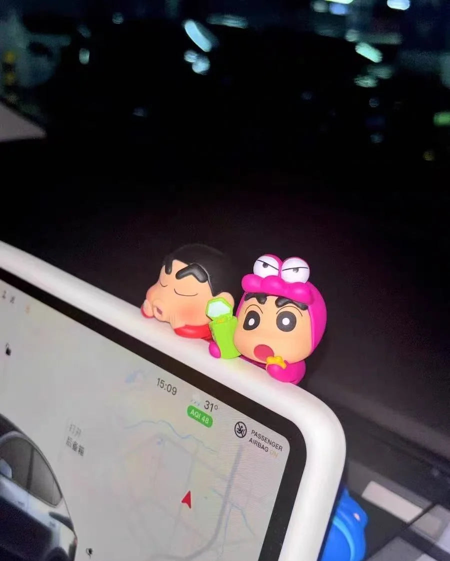 New Crayon Shin-Chan Blind Box Animation Figurine Hippers Mobile Phone Car Decoration Figurine Pendant Gift Anime Periphera Gift