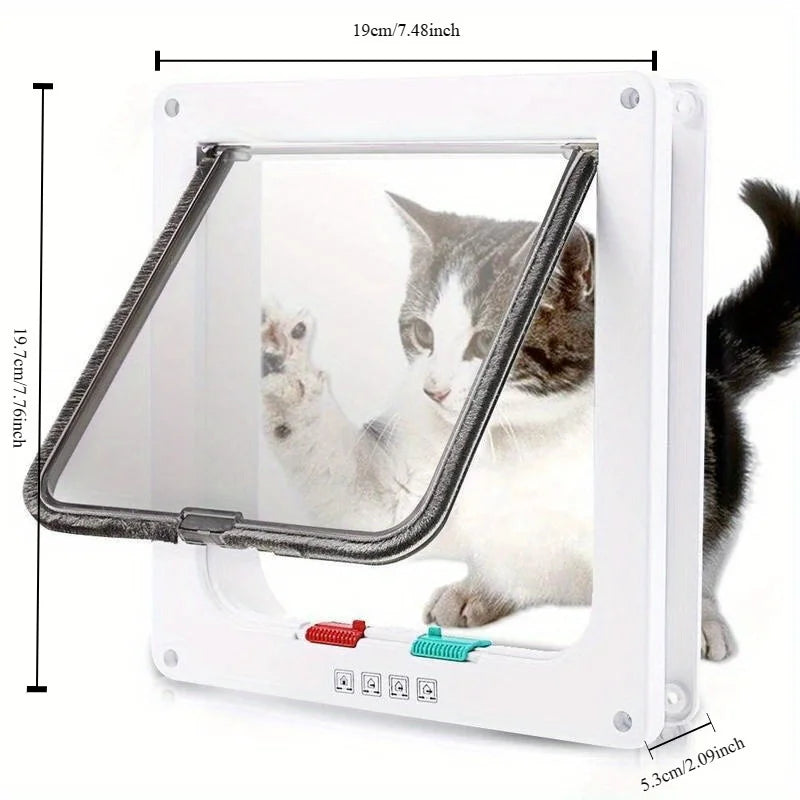 Pet Cat Door Hole Dog Door Hole Can Control Free Entry And Exit Pet Home Practical Two-way Door Safety Flap Door Pet Supplies