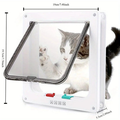 Pet Cat Door Hole Dog Door Hole Can Control Free Entry And Exit Pet Home Practical Two-way Door Safety Flap Door Pet Supplies