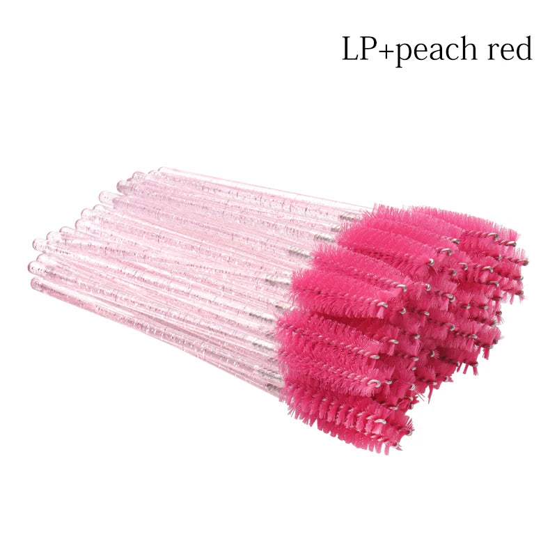 100/200pcs Crystal Eyelash Makeup Brush Eyelashes Extension Microbrush Mascara Applicator Spoolie Brushes Lash Tech Supplies