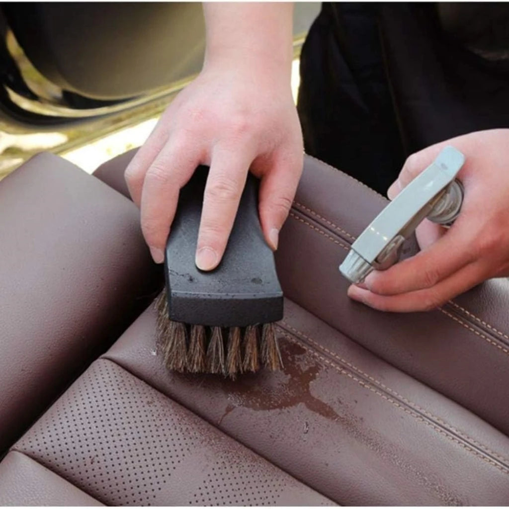 Horsehair Leather Cleaning Brush Genuine Horsehair Detailing Brush Car Interior Detailing Tools For Car Cleaning And Washing