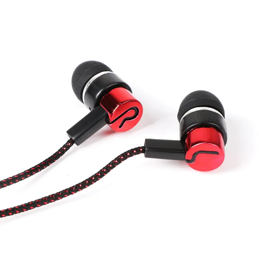 Universal Wired Earphone Noise Reduction In-Ear Stereo Earphones Noodles Style Sport Headset For Samsung Huawei Headphones