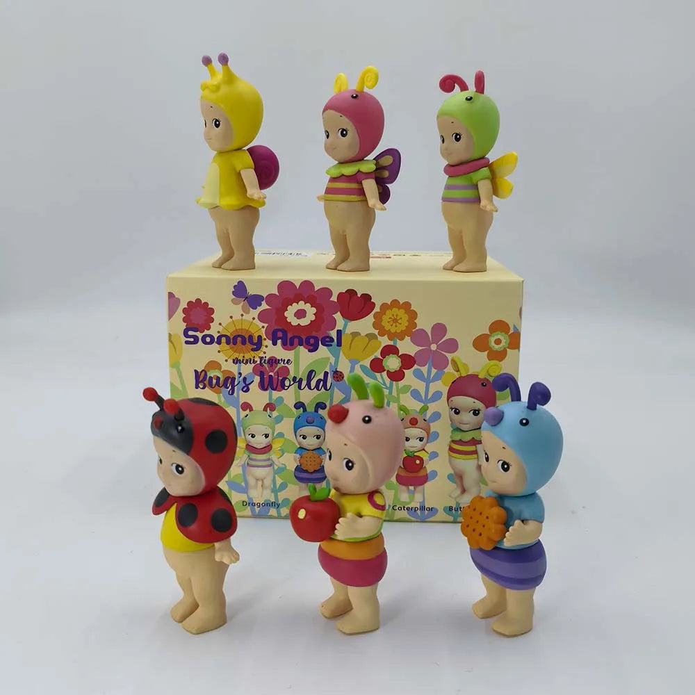 Sonny Angel Bug'S World Blind Box Ladybug Ant Snail Angel Cute Doll Mini Figure Anime Handmade Ornament Model Decor Toys Gift