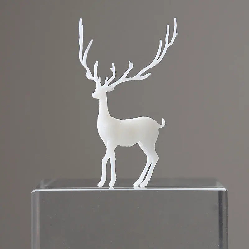 JCD Mini Elk Deer Resin Filled Model Epoxy Animal Mold 3D Miniature Landscape Accessories for Diy Crafts Jewelry Making