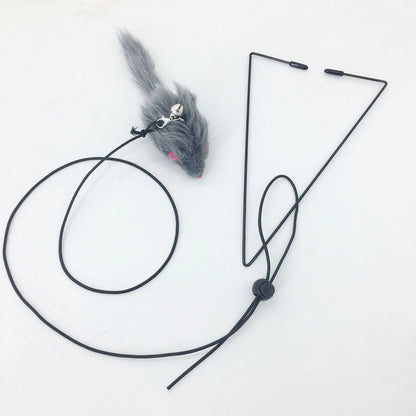 Interactive Cat Toy Cats Mouse Toys Hanging Door Retractable plaything Funny Self-hey kitten Scratch Rope Mouse Toy Pet Products