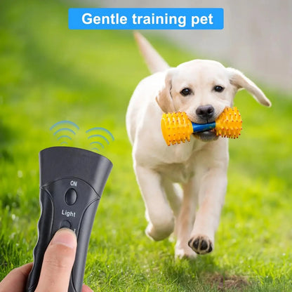 Ultrasonic Dog Bark Deterrent Trainer with LED Light for Pet Training Stop Bark Control Device