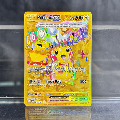 Foil PKM Single Cards Pikachu Charizard EX Bubble Mew Game Rare Collection Cards PTCG Rainbow Proxy Cards