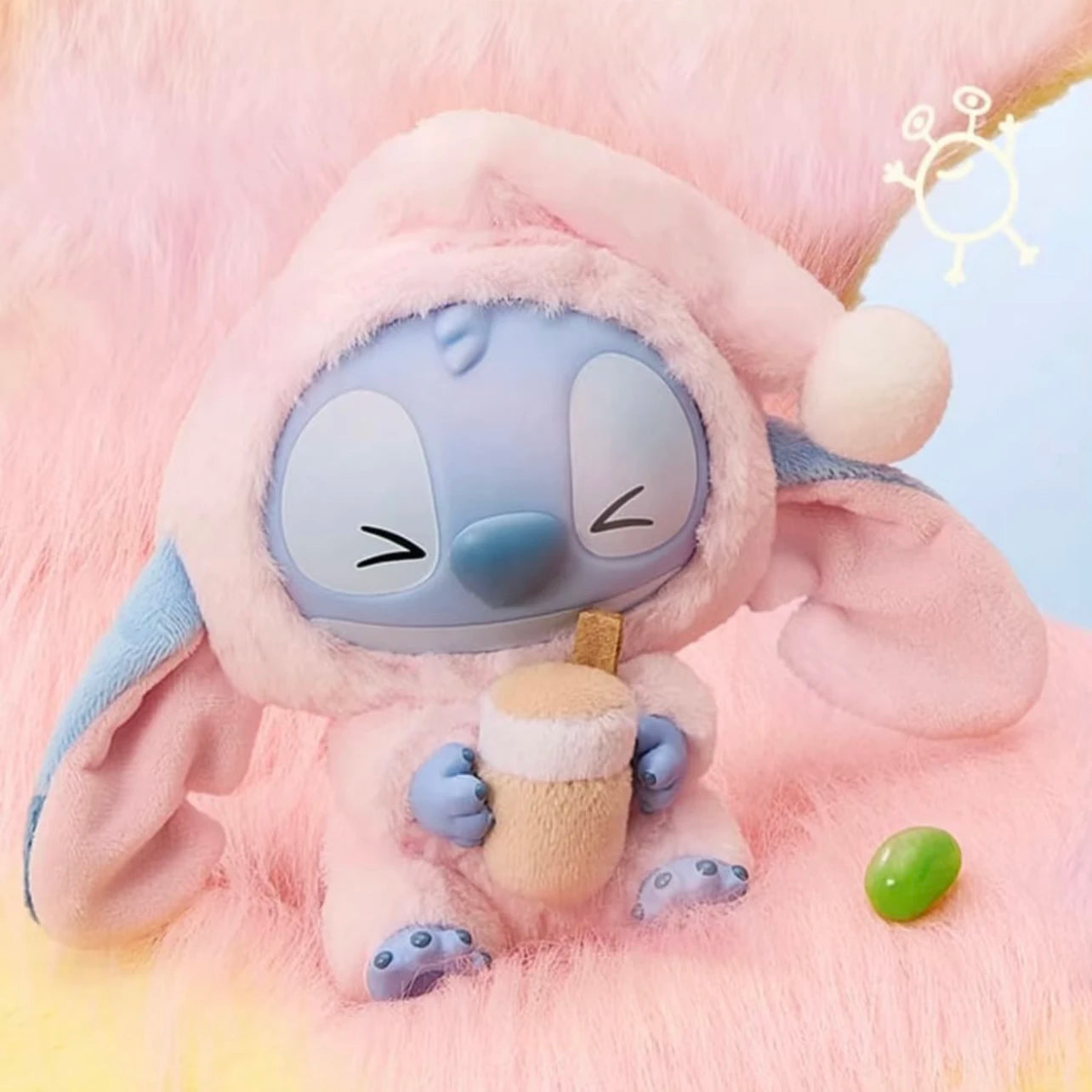 Official Stitch cartoon, so sleepy but still takes a bite / Street GENZ series blind box kids' collectible toy Christmas gift