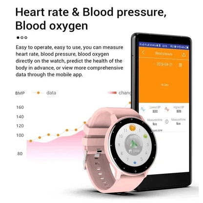LIGE Waterproof Women Smart Band Watch Real-time Weather Forecast Men Watches Sports Ladies Smart Watch For Women Android IOS