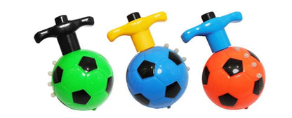 1 Pc Cartoon Spinning Top Football Submarine PVC Model LED Flashing Light Music Launcher Night Glow Kid Gift Toy
