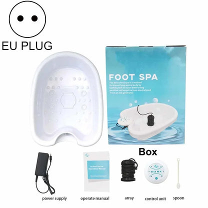 Ionic Foot Detox Machine with Tub Basin Foot Bath Detoxing Spa Massager Ion Cleanse Massage Device Bucket Ionic Detoxifier