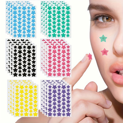 240 Count Superstar Hydrocolloid Pimple Patches - Cute Star-Shaped Cover, Colorful & Shiny, Fragrance-Free, Paraben-Free, Suitab