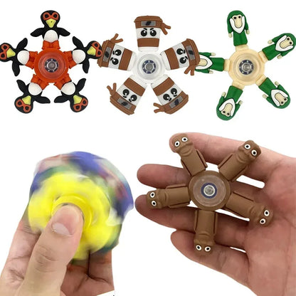 Italian Brainrot Tung Fidget Spinner Chain Toy Deformed Antistress Hand Spinner Vent Toy Adult Stress Relief Fidget Sensory Gyro