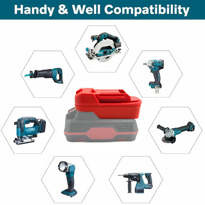 Battery Adapter Converter for Parkside X20V Lithium Batteries Compatible with For Makita 18V Lithium Battery Power Tools Drills