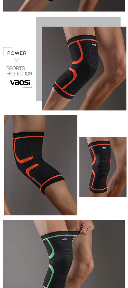 1 Pc Elastic Breathable Compression Knee Support Sleeve for Basketball Running Cycling