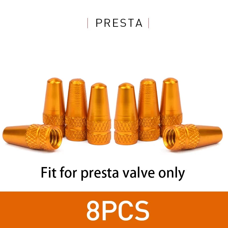 4/8pcs Aluminum Alloy Bicycle Tire FV Valve Cap MTB Road Bike Covered Protector Road MTB Tyre Dustproof Bike Presta Valve