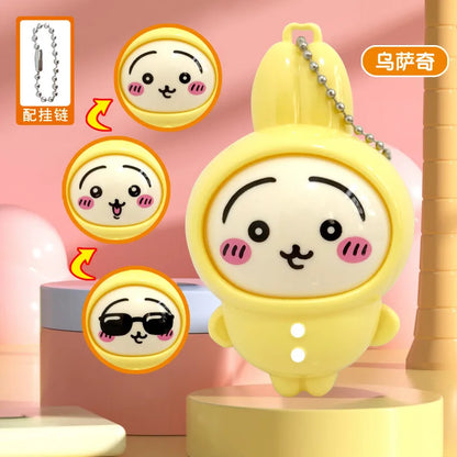Chiikawa Anime Face Changing Toy – Press To Transform Expression Keychain Figure Hachiware Usagi Kawaii Gift Collectible Toy