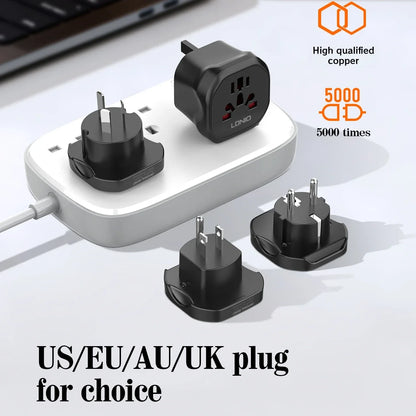 LDNIO Z7 Universal Outlet EU UK AU US KR Plug Converter Home Travel Socket Adapter Compatible With 200+ Countries Portable Trip