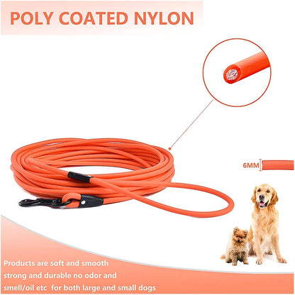 Dog Leash Long PVC Leashes Durable Training Recall Long Lead 1.5M 3M 6M 9M Great for Training Beach Yard Play