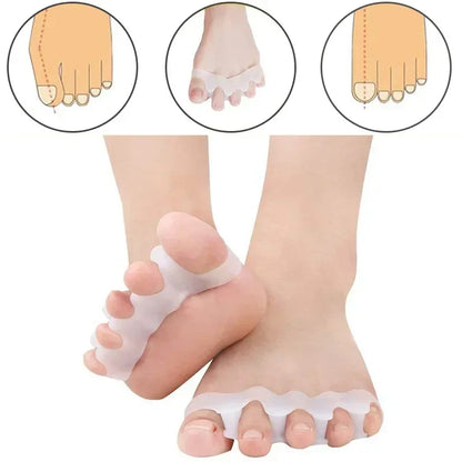 Silicone Toe Separators Correcting Bunions and Restoring Toes Toe Spreaders Toe Straightener for Overlapping Toes Foot Care Tool