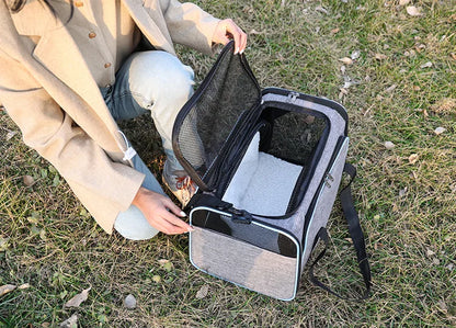 Pet Carrier Bag Foldable Small Dog Charter Carrying Cat Out Bag Expansion Pet Bag Mesh Breathable Expansion Foldable Handheld C