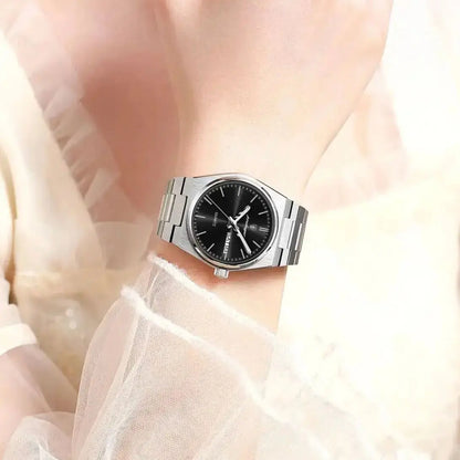 POEDAGAR Elegant Woman's Watch Date Week Waterproof Luminous Ladies Clock Quartz Stainless Steel Fashion Watches For Women Reloj