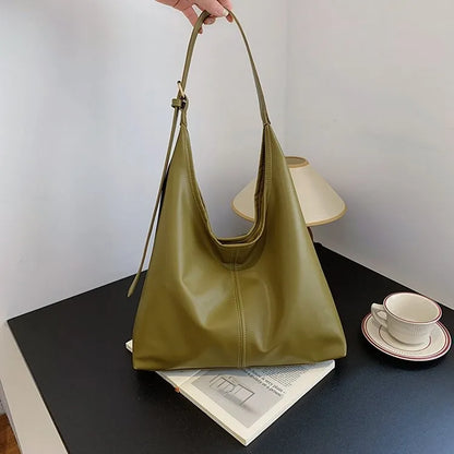 HOMEFISH New Tote bag hand bill of lading shoulder women's bag retro simple large bag Tote bag