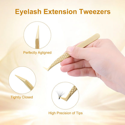NAGARAKU AG Tweezers For Eyelash Extension Volume Fans-making Eyelash Precision Fiber Tip Tweezers Fast Shipping from USA