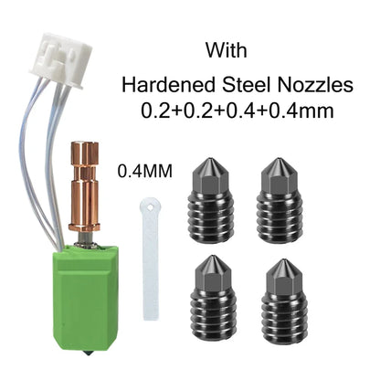 Full Metal Hotend For kobra s1 hotend upgraded 200k Thermistor 2.0 Version Hotend For Kobra S1/S1 Combo 0.2/0.25/0.4/0.6/0.8mm