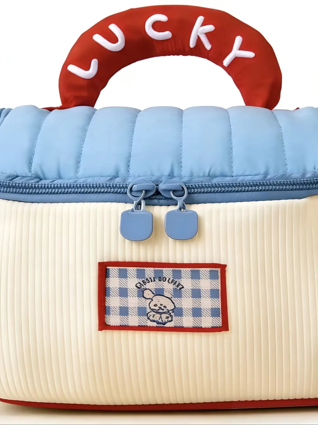HOMEFISH Cute Cartoon Pattern Portable Travel Cosmetic Bag with Niche Design for Organization And Storage