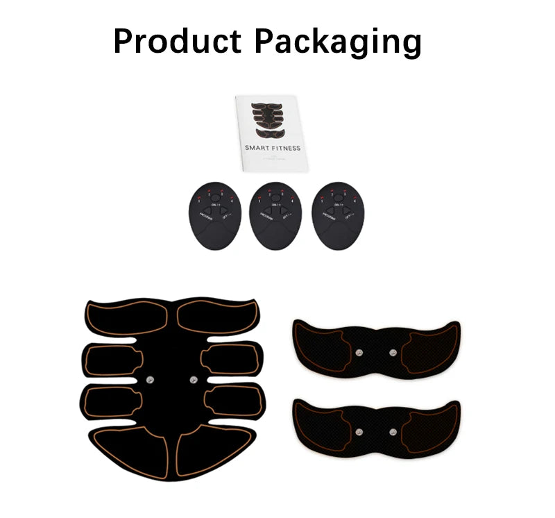 New EMS Muscel Stimulator Abdominal Arm Leg Neck Trainer Muscle Toner Body Training Slimming Massager Fitness Use With Battery