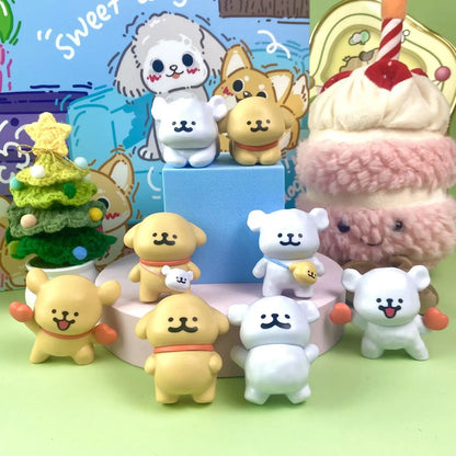 Maltese Dog Blind Box We Are The Best In World Series Cute Model Flocking Figures Childrens Toys Peripheral Gifts