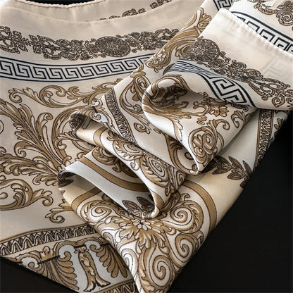 2025 New Fashion Luxury Printed Square Shawl Women 70x70cm Pashmina Silk Scarf Neck Headband Bandana