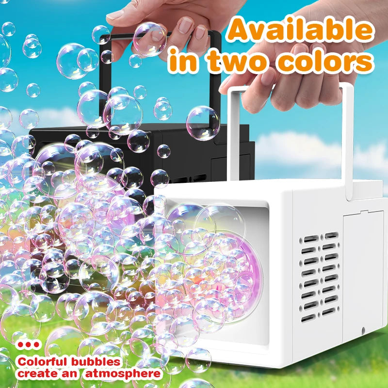 10 Hole Stage Outdoor Bubble Blowing Toy Kindergarten Handheld Small Double Hole Bubble Machine without Battery and Bubble Water