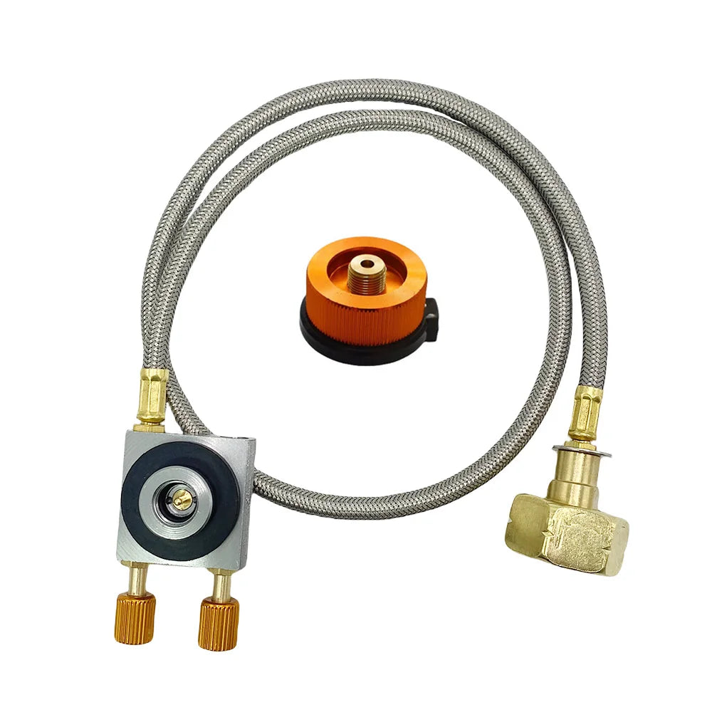 Europe Outdoor Cylinder Filling Adapter Gas Refill Adapter Gas Flat Cylinder Tank Coupler Adaptor With Pressure Relief Valve
