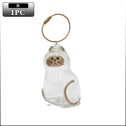 Pet Hair Keepsake Memorial Bottle for Cat Fur Transparent Storage Container for DIY Decoration Gift for Pet Lovers Home Display