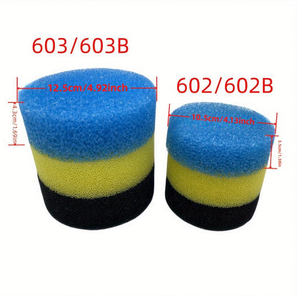 3Pcs Replacement Filter Sponges for SUNSUN HW-602 603B 604 External Aquarium Fish Tank Filter Bucket Pre-Filter Sponge 603 602B