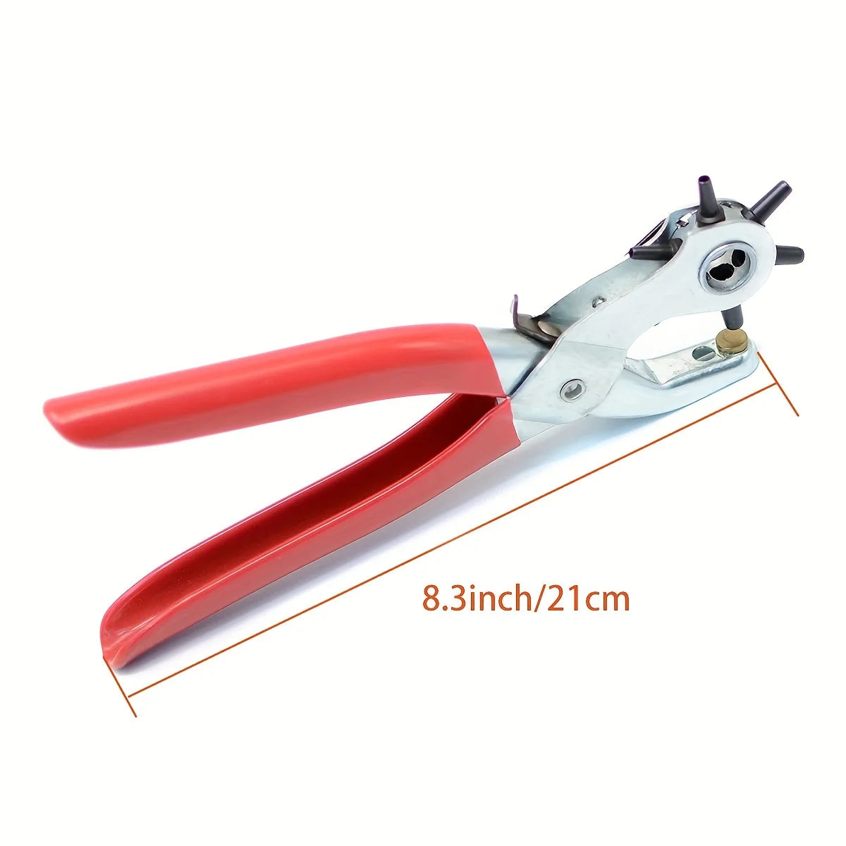 Leather Punch, 6-Size Rotating Belt Hand Hole Punch, Multi-Size Home DIY Easy, Suitable for Belt Leather Crafts