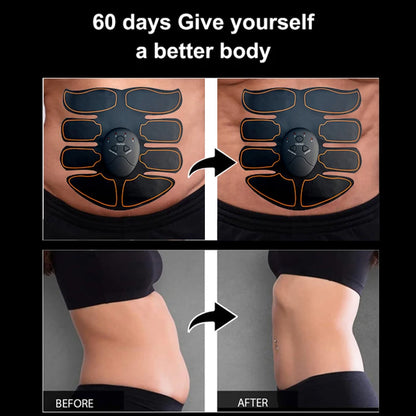 New EMS Muscel Stimulator Abdominal Arm Leg Neck Trainer Muscle Toner Body Training Slimming Massager Fitness Use With Battery